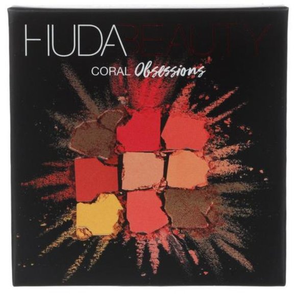 HudaBeauty 9 Shades  Eyeshadow Palette  Shimmery Coral  NWT in Box! - Picture 1 of 6